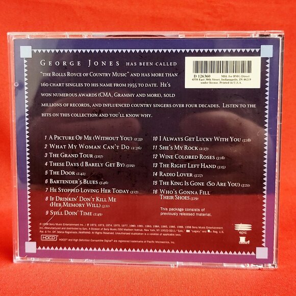 16 Biggest Hits George Jones Audio CD 1998 Signed - Picture 2 of 8